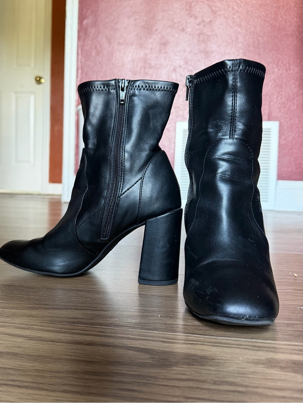 Women’s Black Ankle Block Heel Boots